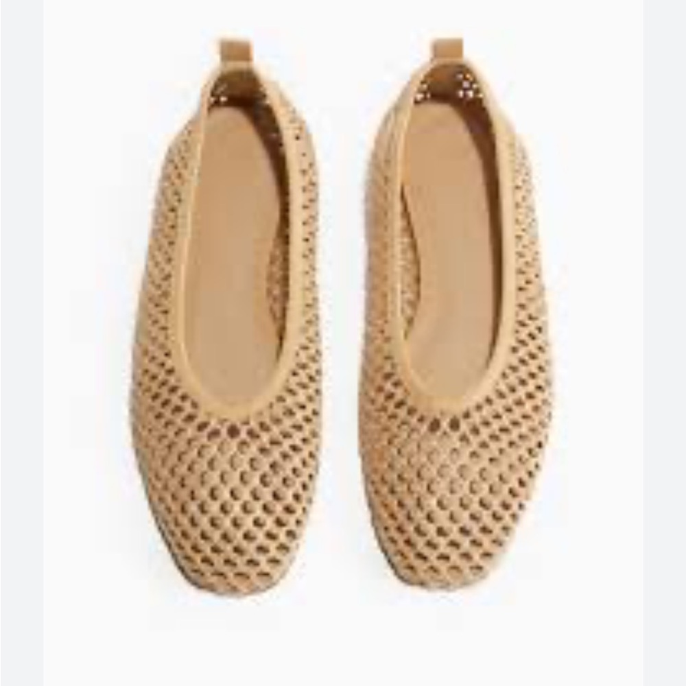H&M Braided Woven Ballet Flats NWOT Size 10/41 Neutral Beige